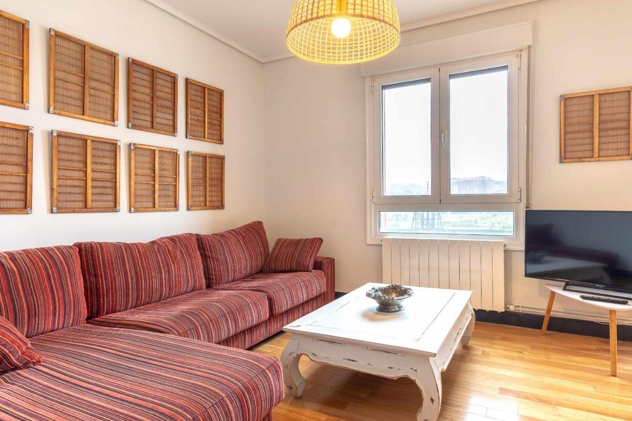 Apartamento Kuia Con Vistas Frontales A La Ria De Bilbao Cerca Del Metro Erandio Dış mekan fotoğraf